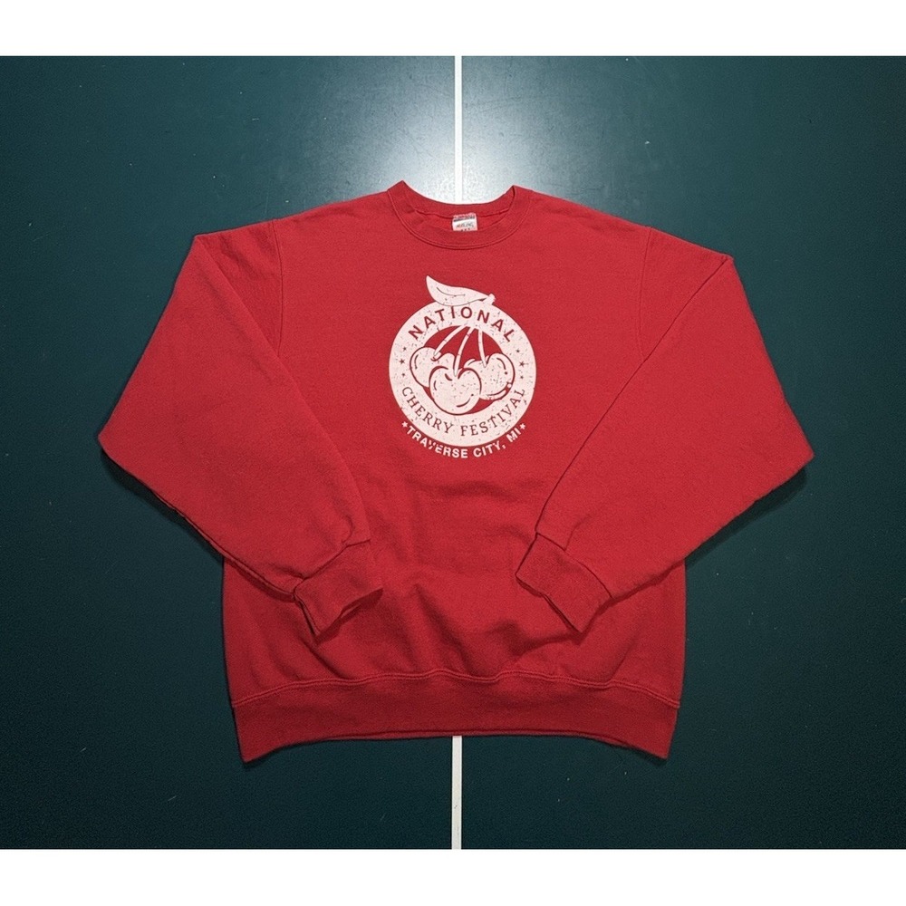 Vtg Traverse City National‎ Cherry Festival Crewneck Sweatshirt Medium Michigan